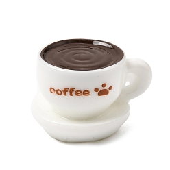 Drink Декоративное украшение из смолы на кофейную тематику., аксессуары для кукольного домика с микро-ландшафтом, притворяясь опорными украшениями, кофе, кофе, 20x16.5x12.5~13 мм