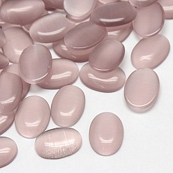 Thistle Cat Eye Cabochons, Oval, Thistle, 10x8x2.5mm