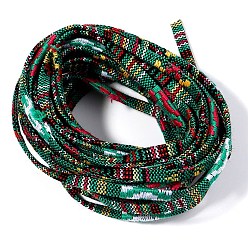 Dark Green Ethnic Style Cotton Thread, DIY Jewelry Accessories, Dark Green, 5mm, about 5.03 Yards(4.6m)/Set