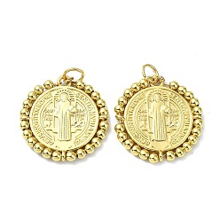 Плоский Круглый Стойки обшивки латунные подвески, без свинца и без кадмия, долговечный, человек, плоско-круглые, 25x24x3 мм, отверстие : 4.4 мм