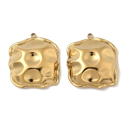 Настоящее золото 18K 304 подвески из нержавеющей стали, ионное покрытие (ip), реальный 18 k позолоченный, 29x25x6 мм, отверстие : 1.6 мм