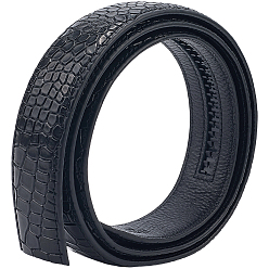 Черный Пояса из коровьей кожи с имитацией крокодиловой кожи для мужчин, чёрные, 1265x35x5 мм