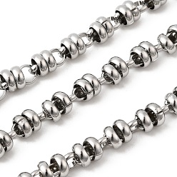 Нержавеющая Сталь Цвет 304 плоские круглозвенные цепи из нержавеющей стали, несварные, с катушкой, цвет нержавеющей стали, 9x8 мм