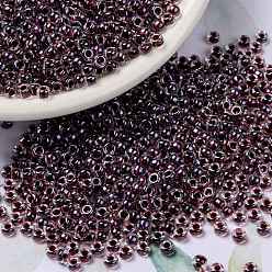 (RR3208) Magic Purple Cranberry Lined Crystal MIYUKI Round Rocailles Beads, Japanese Seed Beads, 8/0, (RR3208) Magic Purple Cranberry Lined Crystal, 3mm, Hole: 1mm, about 19000~20500pcs/pound