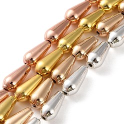 (52) Непрозрачная лаванда Гальванические нити синтетических магнитных гематитовых бусин, слеза, разноцветные, 12x6 мм, отверстие : 1.2 мм, около 33 шт / нитка, 15.75~15.83 (40~40.2 см)