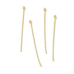 Настоящее золото 18K 304 штыри для шариковой головки из нержавеющей стали, реальный 18 k позолоченный, 40x0.7 мм, Руководитель: 2 mm
