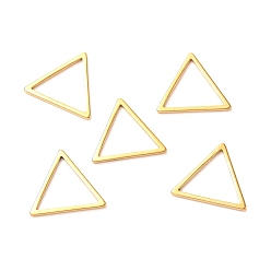 Золотой 201 нержавеющей стали связывающий кольца, треугольные, золотые, 12x13.5x1 мм