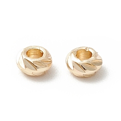 Золотой Латунные бусины, без кадмия и без свинца, плоско-круглые, золотые, 3x1.5 мм, отверстие : 1.2 мм