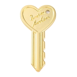 Золотой Стойки подвески обшивки сплава, без кадмия, без никеля и без свинца, ключ, золотые, 56.5x28.5x2.5 мм, отверстие : 3 мм