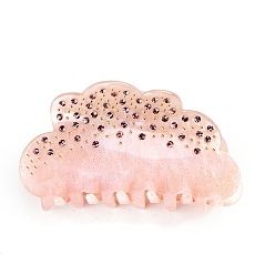 Pink Заколки для волос с когтями из ацетата целлюлозы (смола), аксессуары для волос для женщин и девочек, розовые, 83x45x50 мм