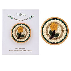 Цветок Магнитная игла для вышивки по дереву, магнитный держатель ловушки, плоско-круглые, для принадлежностей для вышивки крестом, цветок, 101x93 мм