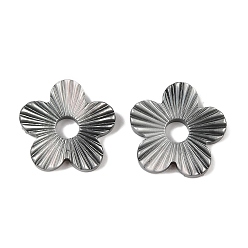 Черный Непрозрачная смола декодирует кабошоны, цветок, чёрные, 17x18x2.5 мм