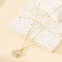 Shell Shape Летние пляжные ожерелья с подвесками из сплава для женщин, золотые, формы раковины, 14.57 дюйм (37 см)