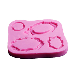 Oval Diy силиконовые формы для фоторамок, формы для литья смолы, для уф-смолы, изготовление изделий из эпоксидной смолы, овальные, 84x86x9 мм