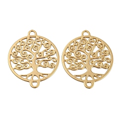 Light Gold Покрытие стойки латунные полые подвески для разъемов под дерево, долговечный, без кадмия, без никеля и без свинца, плоские круглые металлические украшения с травлением, золотой свет, 21x17x0.3 мм, отверстие : 1.4 мм