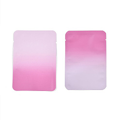 Ярко-Розовый Двухцветные прямоугольные пластиковые подарочные пакеты с замком-молнией, закрывающиеся сумки, ярко-розовый, 18x12x0.014 см, односторонняя толщина: 2.5 мил(0.065мм)