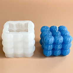 Тыква Формы из пищевого силикона для свечей, для изготовления ароматических свечей, белые, тыква, 75x75x62 мм