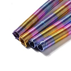 Rainbow Color 4шт алюминиевая проволока каркасная проволока, круглая гибкая спиральная проволока, металлическая нить для изготовления украшений, Радуга цветов, 8 мм, о 310мм / шт
