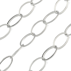 Нержавеющая Сталь Цвет 304 кабельные цепи из нержавеющей стали, пайки, с катушкой, цвет нержавеющей стали, 15x9x1 мм
