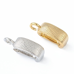 (52) Непрозрачная лаванда Латунный усилитель укороченный залог, подвеска навесная навесная, долговечный, разноцветные, 20x10x6 мм, отверстие : 3 мм, внутренний диаметр: 12x7 мм