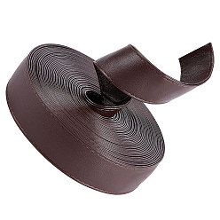 Brun De Noix De Coco Cordon plat en simili cuir pu, pour la décoration de sacs, brun coco, 31x2~2.5mm