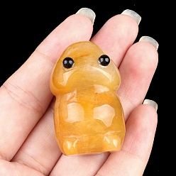 Топаз Нефрит Натуральный топаз нефрит резная лягушка с глазом фигурки, для украшения рабочего стола домашнего офиса, 40x25 мм