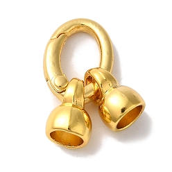Настоящее золото 18K Овальная стойка, покрытие латунными пружинными кольцами, долговечный, без свинца и без кадмия, реальный 18 k позолоченный, 40 мм, отверстие : 1.5 мм