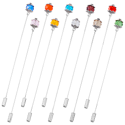 (52) Непрозрачная лаванда 10шт. латунные броши, со стеклом и сплавом, разноцветные, 123 мм