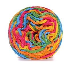 Разноцветный Полиэфирная пряжа, для свитера, шапки, носков, детских одеял, сегмент окрашенный, красочный, 6 мм