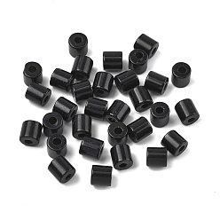 Обсидиан Натуральный черный обсидиан бисер, колонка, 9~9.5x8.5~9.5 мм, отверстие : 3.5 мм