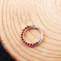 Ring 316l Кольца для носа из нержавеющей стали с микропаве из кубического циркония, кольцо, внутренний диаметр: 10 мм, штифты : 1.2 мм