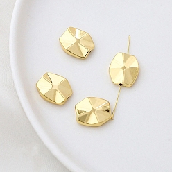 Rectangle Spacer бисер латунные, золотые, прямоугольные, 13x15 мм, отверстие : 2 мм