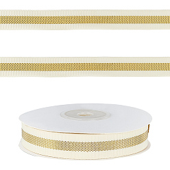 Beige Polyester Ribbon, for Gift Packing, Beige, 5/8 inch(16.5mm), about 20.00 Yards(18.29m)/Roll