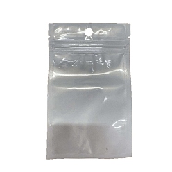 Белый Прямоугольник пластиковые почтовый замок сумки, герметичные многоразовые пакеты для хранения еды, украшений, блеска для губ и т. д., белые, 10x7 см