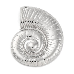 Нержавеющая Сталь Цвет Антикоррозийные 304 подвески из нержавеющей стали, очарование раковины, цвет нержавеющей стали, 45x35x6 мм, отверстие : 1.5 мм