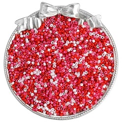 Малиновый Стеклянный бисер непрозрачных цветов, плоско-круглые, малиновый, 2 мм, о 1100 шт / комплект