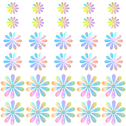 Colorido Pegatinas de pared de papel autoadhesivas de girasol, Para la decoración del hogar, sala de estar y dormitorio., colorido, 3 mm, 55~120x0.2 PC / sistema