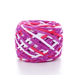 Орхидея Хлопчатобумажная пряжа, бархатные хлопковые нитки для ручного вязания, для детского свитера, шарфа, ткани, рукоделия, ремесла, сегмент окрашенный, сиреневые, 7 мм