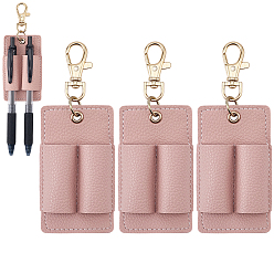 Pink 3шт. брелоки из полиуретана, с железными застежками, прямоугольные, розовые, 120 мм