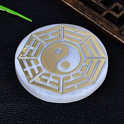 Octagon Натуральный марокканский гипсовый коврик для чашки скульптура витрина украшения, для домашнего офисного стола, восьмиугольник, 63x6 мм