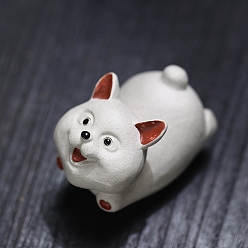 Гейнсборо Керамика чай питомец собака дисплей украшение, для украшения рабочего стола домашнего офиса, светло-серые, 63x41x49 мм