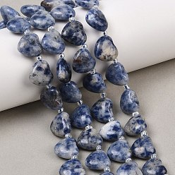 (306FM) Жонкиль матовый с лаймовой подкладкой Натуральное синее пятно нитки из бисера яшмы, пухлое сердце, Топ пробуренной, с бисером, 10.7~11.5x11.6~12.3x5.4~6.3 мм, отверстие : 1.2~1.3 мм, около 28 шт / нитка, 15.75'' (40 см)