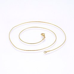 Золотой 304 из нержавеющей стали цепи змея ожерелья, с карабин-лобстерами , золотые, 17.7 дюйм (45 см), 0.9 мм