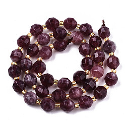 Purple Natural Dolomite Beads Strands, Faceted, Dyed, Round, Purple, 8x8mm, Hole: 1.2mm, about 33pcs/strand, 15.16 inch~15.35 inch(38.5cm~39cm)