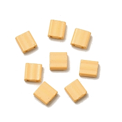 Белый Навахо 2 Отверстие для выпечки краски стеклянные бусины, квадратный, навахо белый, 5x5x2 мм, отверстие : 0.8 мм