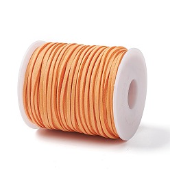 Orange 45M Faux Suede Cord, Faux Suede Lace, Orange, 2~2.5x1.5~2mm, about 50 Yards(45m)/Roll