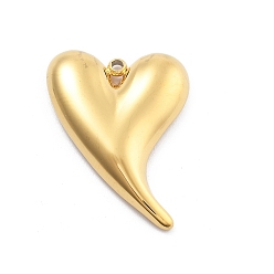 Настоящее золото 18K 304 подвески из нержавеющей стали, вакуумное покрытие pvd, шарма сердца, реальный 18 k позолоченный, 23x17.5x3.5 мм, отверстие : 1.3 мм