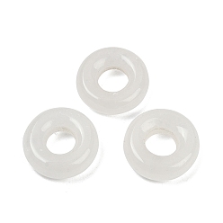 Хрусталь Природного кварца хрустальных подвесок, подвески в виде пончиков/пи-дисков, 15x5 мм, отверстие : 6 мм