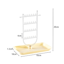 Clear 4-Tier Acrylic Jewelry Storage Racks with Tray, for Necklaces, Bracelets, Earrings, Clear, 18x10x20cm