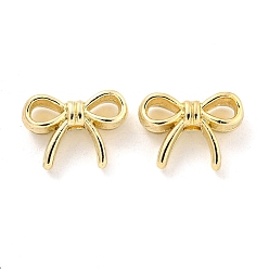 Doré  Crémaillère perles en alliage placage, bowknot, or, 13.5x10x5mm, Trou: 2mm